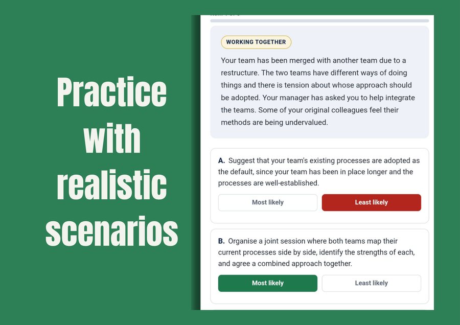 Practice with realistic scenarios