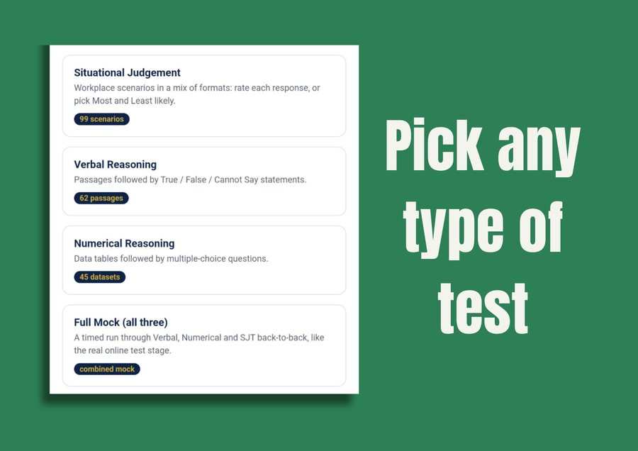 Pick any type of test